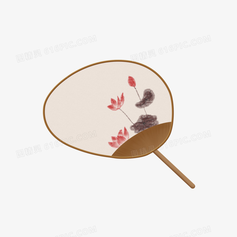 夏季清凉滴水形复古扇子