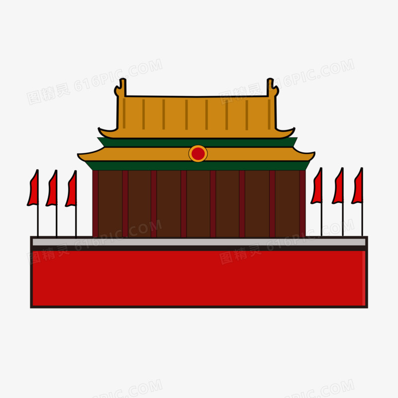 手绘中国建筑故宫
