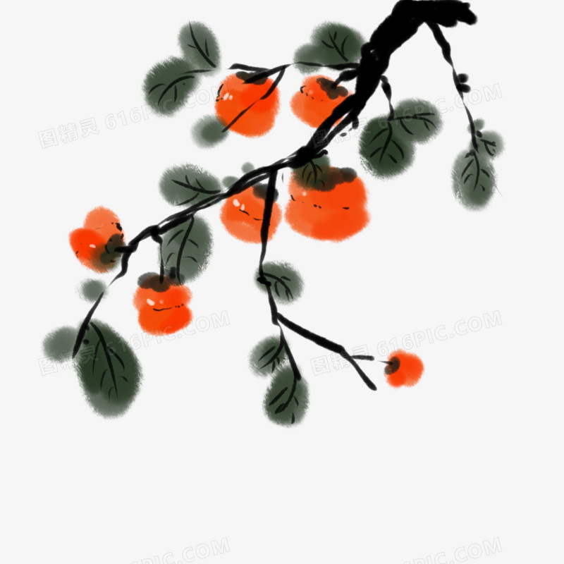 写意霜降复古柿子