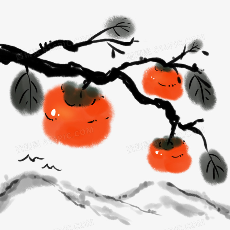 复古霜降古风柿子