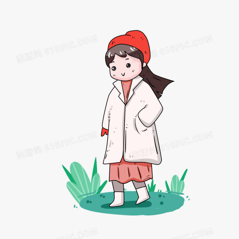 保暖冬季可爱女孩