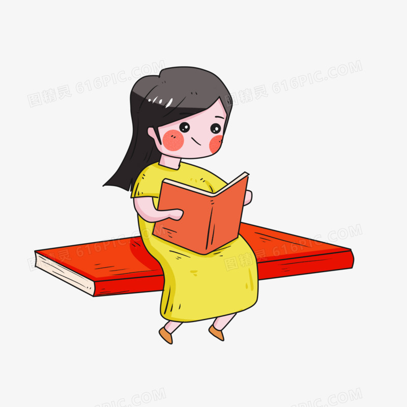 开学季女孩与书本