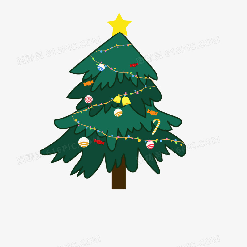 圣诞节圣诞树创意手绘