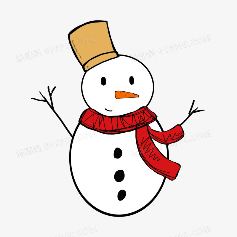 冬季可爱卡通雪人