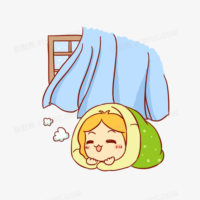 冬季立冬冬至手绘卡通元素