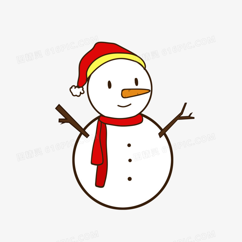 冬季雪人可爱手绘