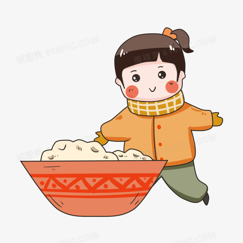 冬至女孩与水饺