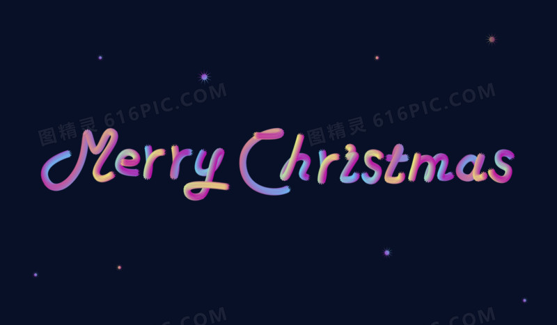 Merry Christmas圣诞快乐矢量混合轴字体