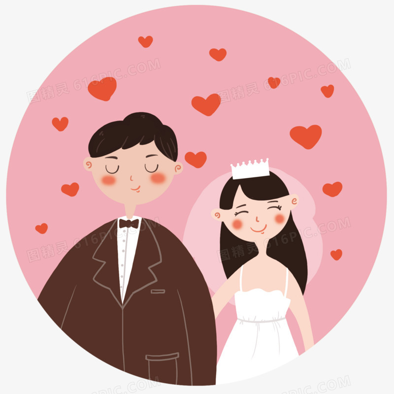 西式婚礼的结婚人物