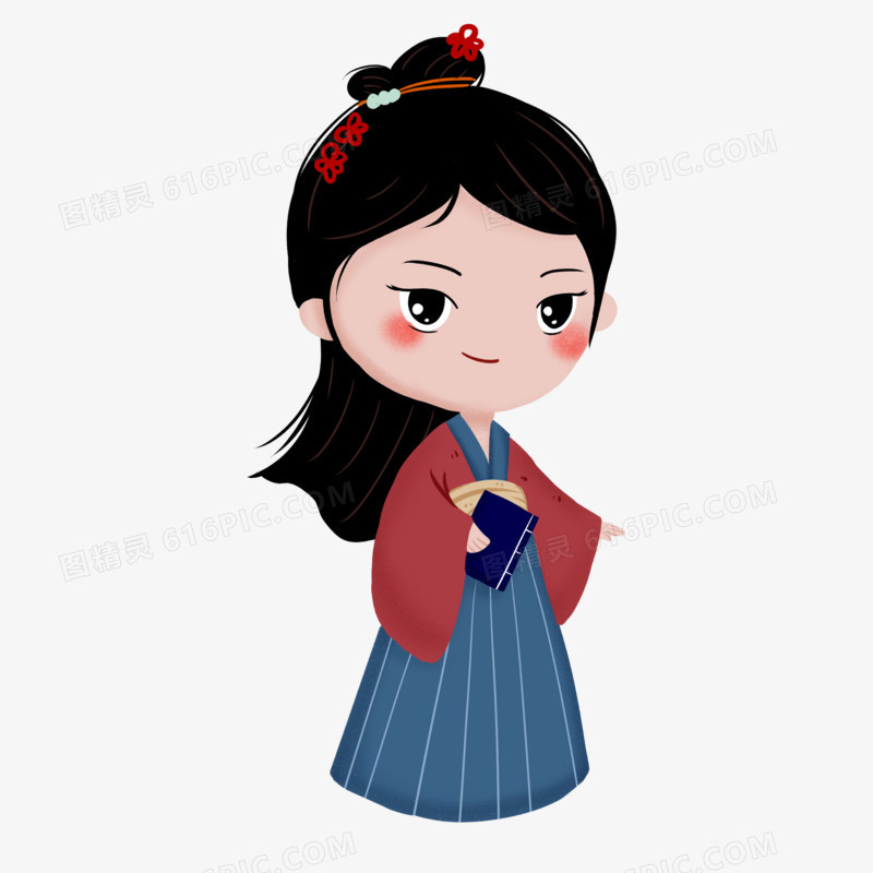 汉服古风女孩插画