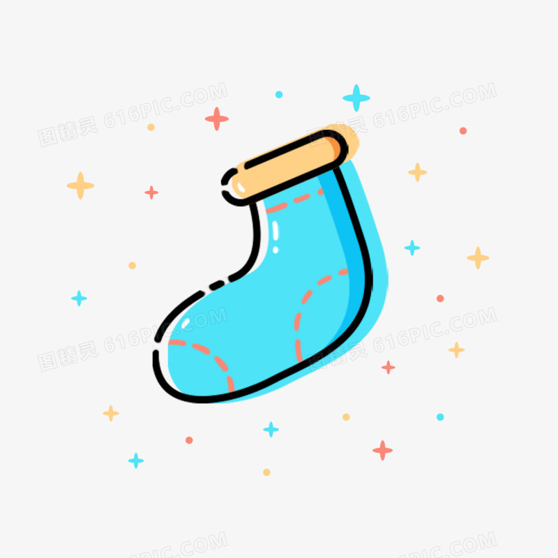 圣诞节袜子小元素