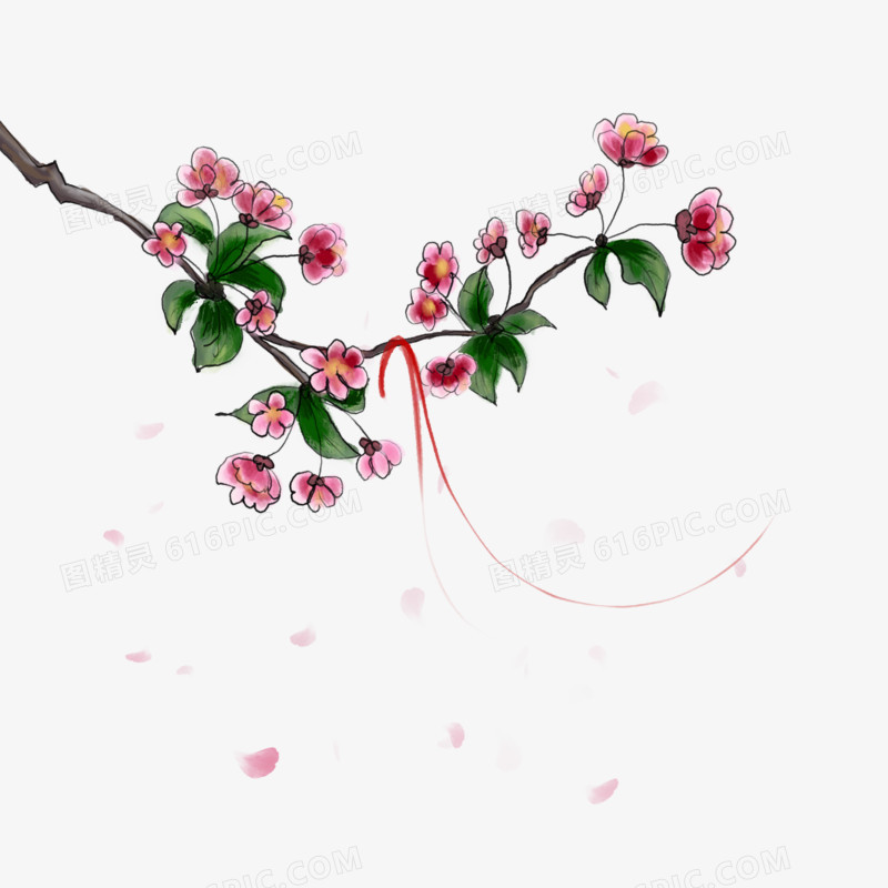 海棠花中国风古风元素