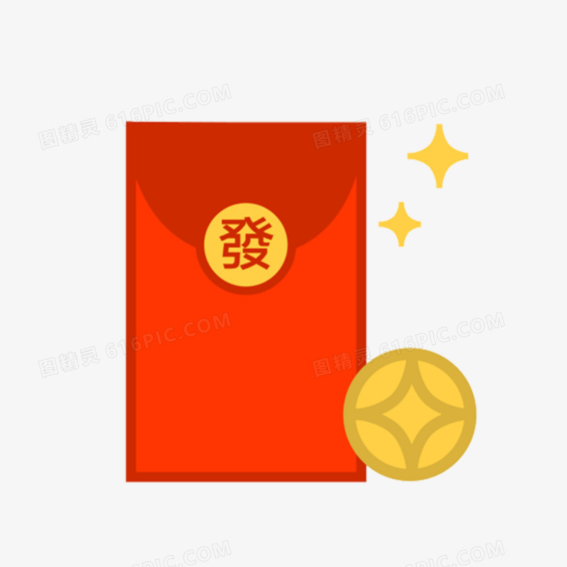 中国传统节日元素之发财红包