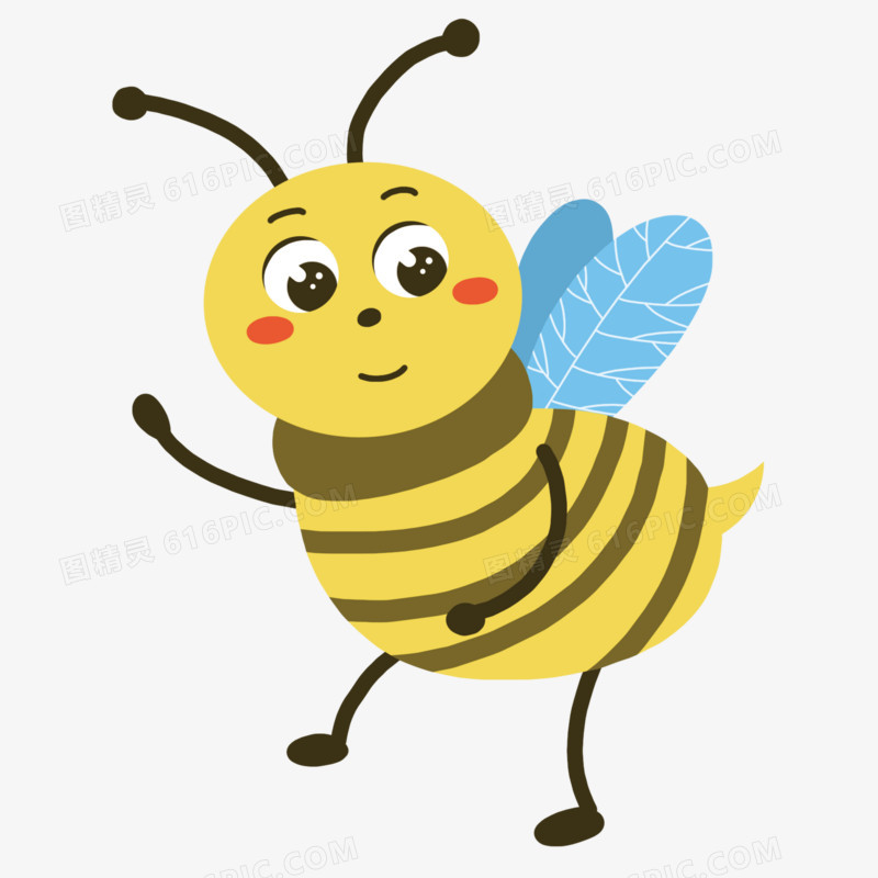 飞舞的卡通动物小蜜蜂