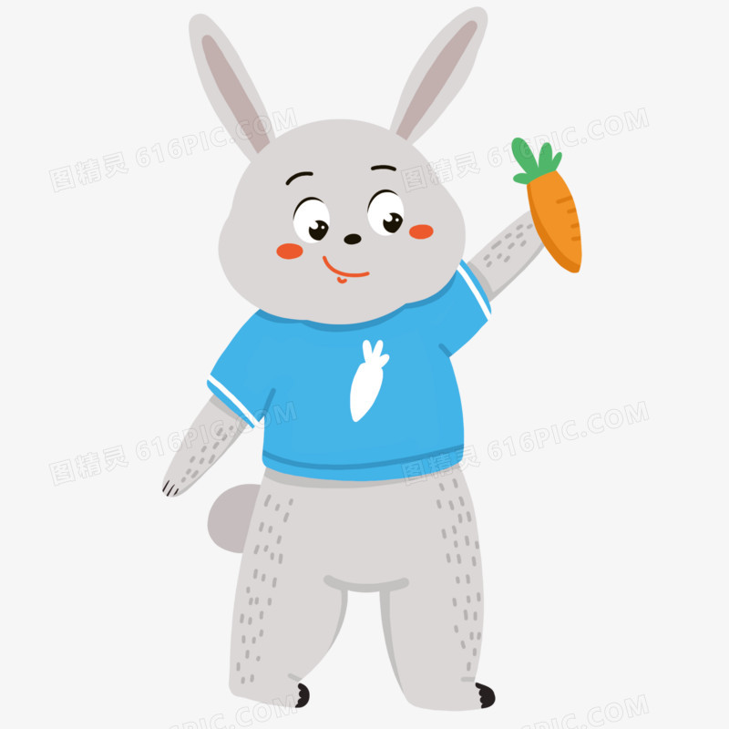 拿胡萝卜的小兔子