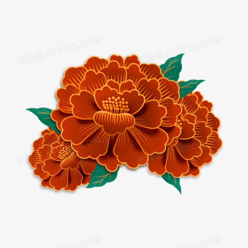 中式花卉装饰纹样