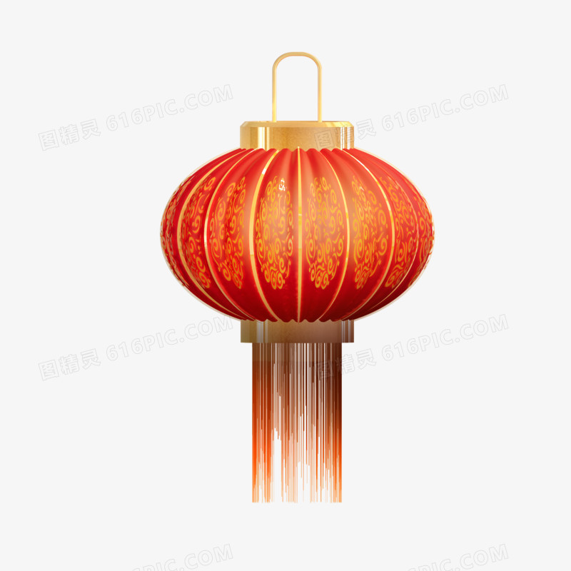 中国红元素灯笼