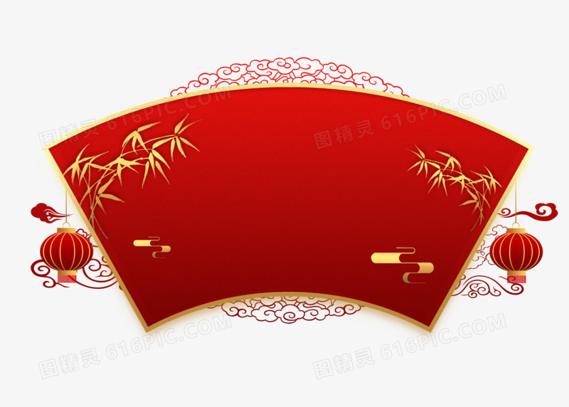 红金喜气中国风新年边框