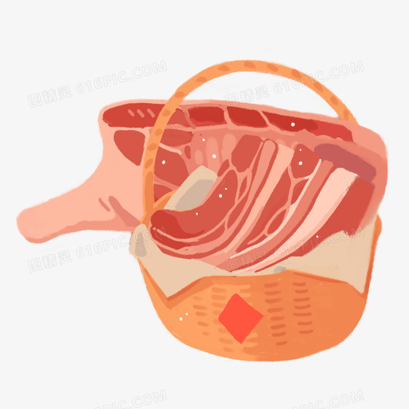 割年肉猪肉元素