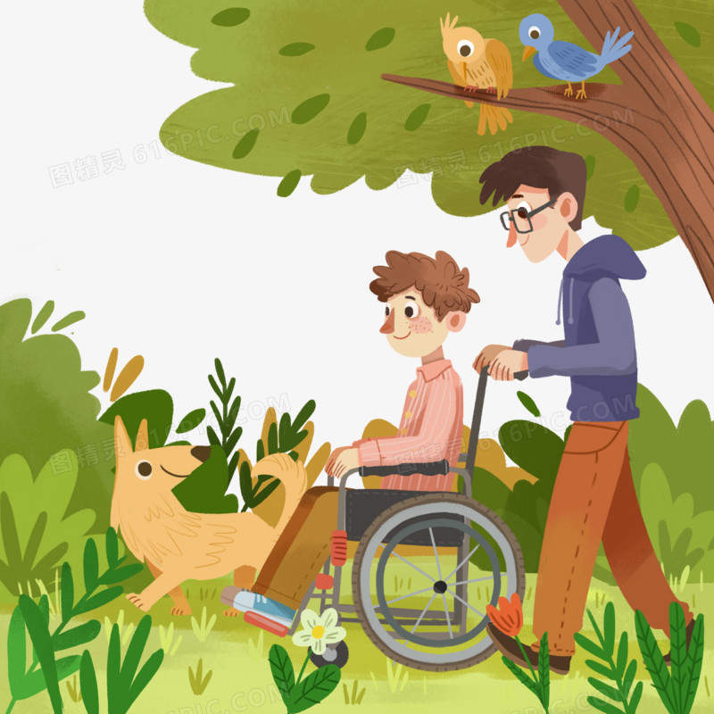 古风残疾轮椅美男漫画图片