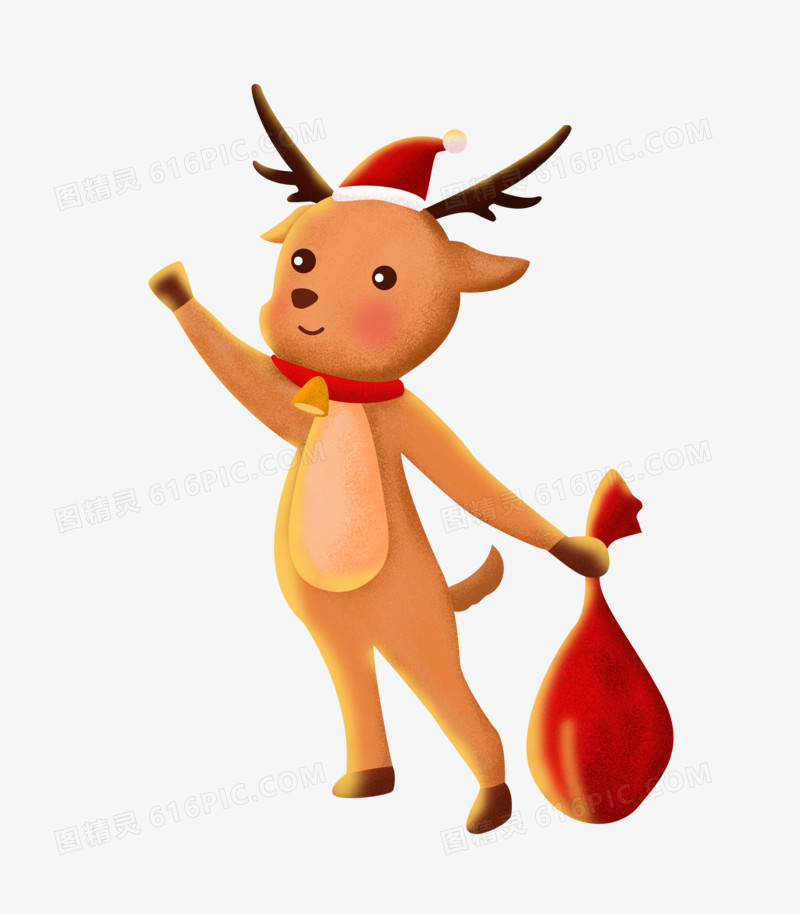圣诞节驯鹿装饰元素