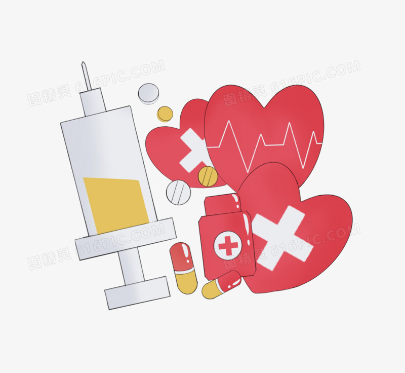 世界红十字日医疗元素手绘素材
