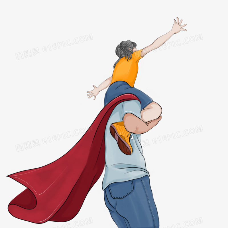 我的超人老爸系列二创意人物插画