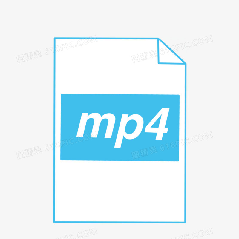 MP4扁平图标元素