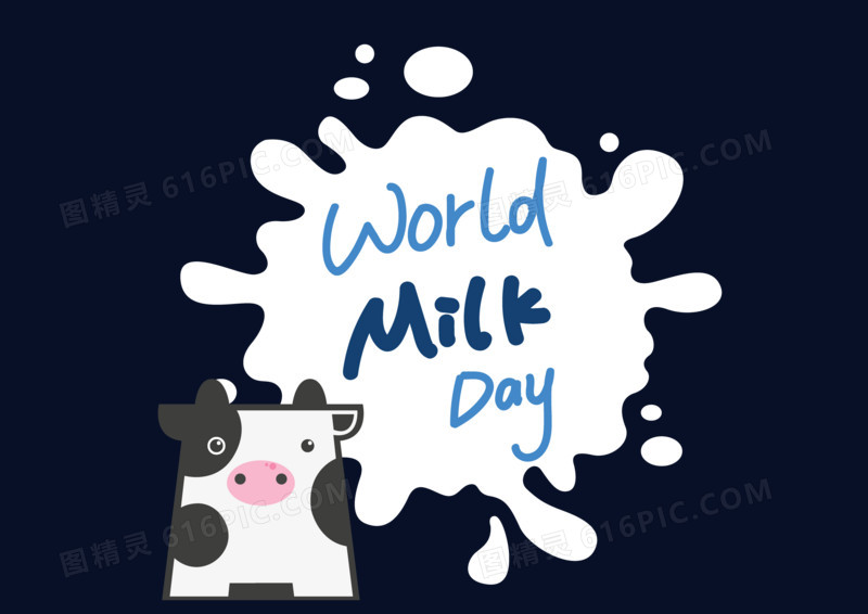 世界牛奶日WorldMilkDay创意元素