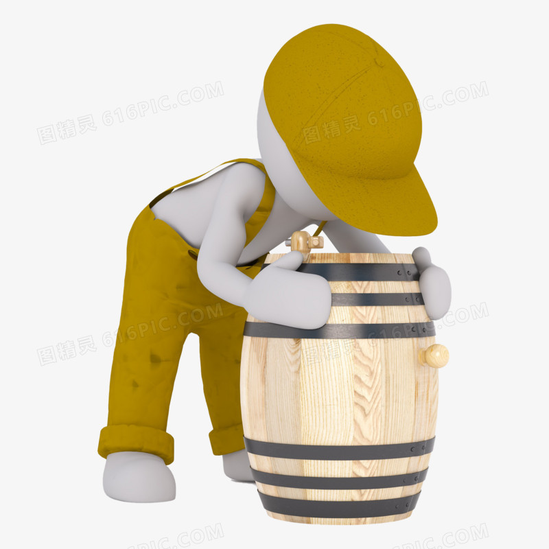 3D立体小人查看酒桶