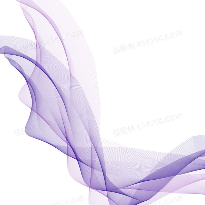 紫色科技风波纹不规则图形