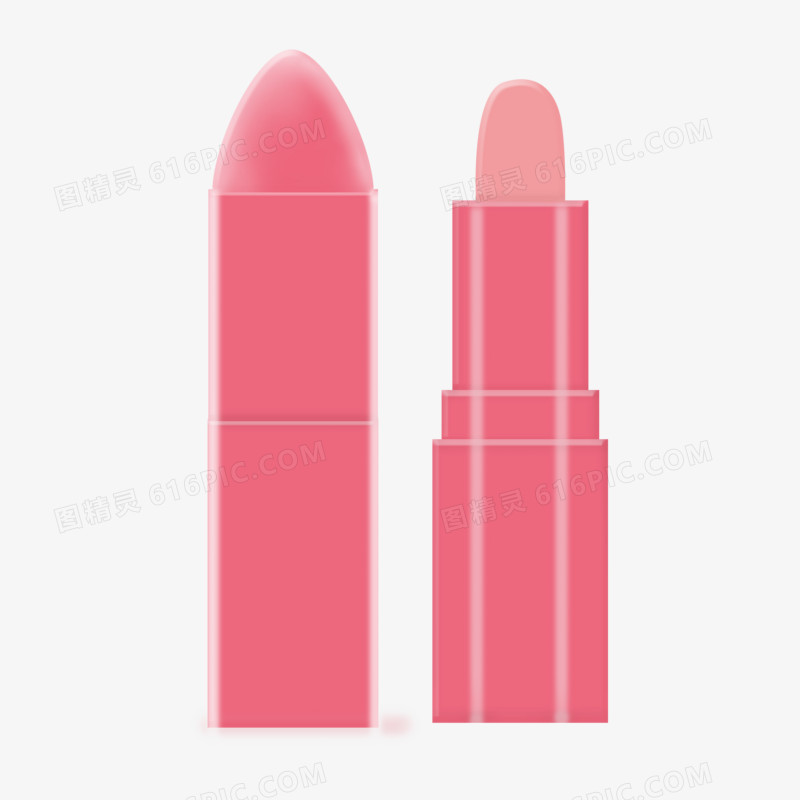 粉色美妆口红元素