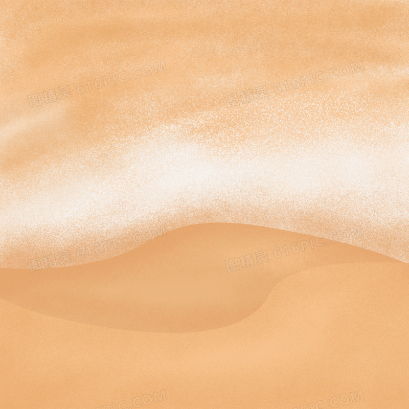 手绘沙漠沙尘暴元素