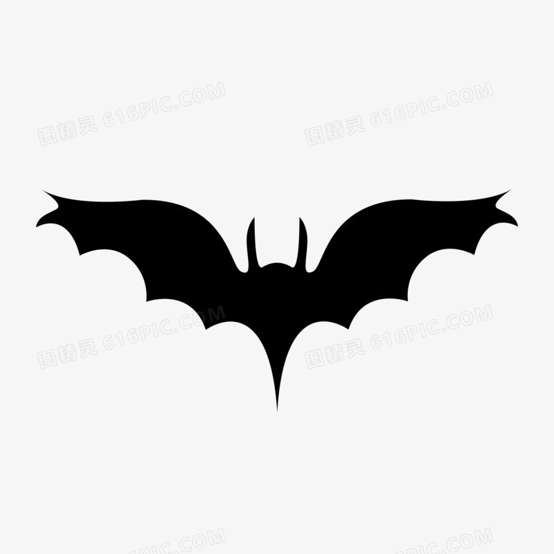 黑色蝙蝠剪影元素