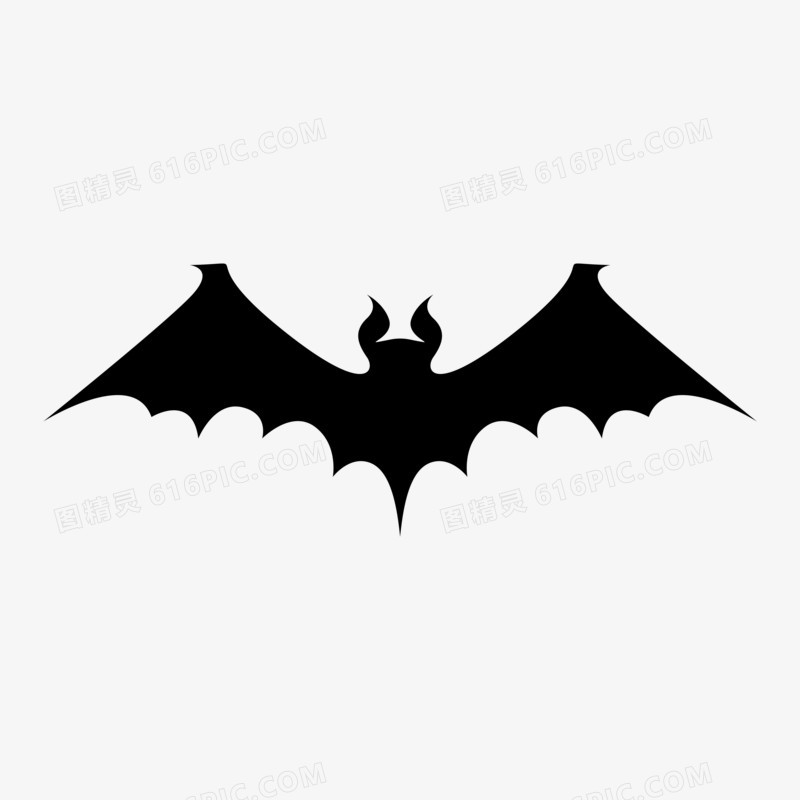 简约创意蝙蝠剪影图标