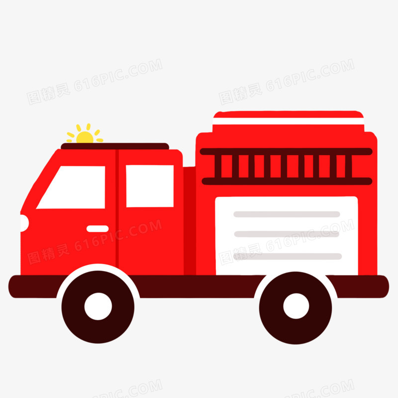 消防设施救火车图标免抠元素