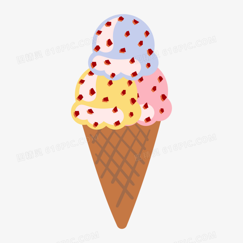 清爽夏季冰淇淋素材
