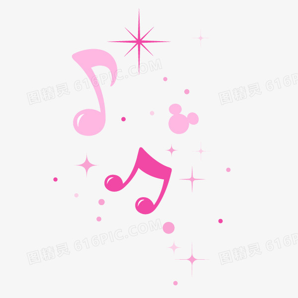 粉色音乐符图片素材