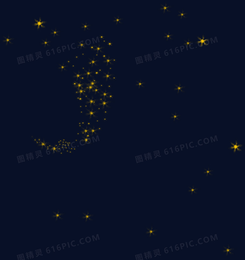 黄色散落星光中秋