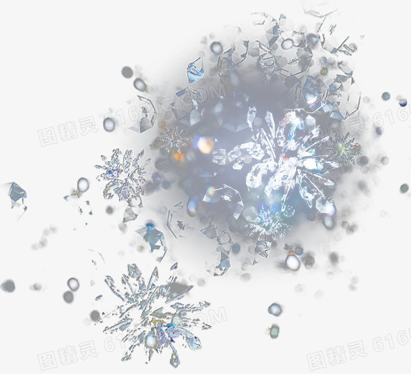 水晶碎裂漂浮特效