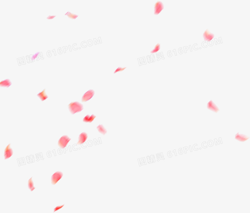 粉色漂浮花瓣漂浮装饰