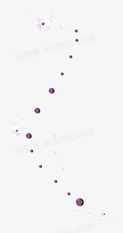 紫色宝石漂浮装饰
