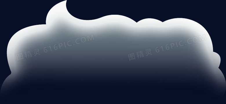 卡通透明白色云朵漂浮