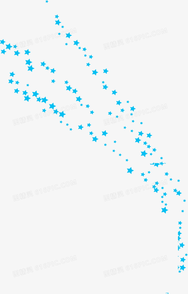 蓝色手绘星光纷飞
