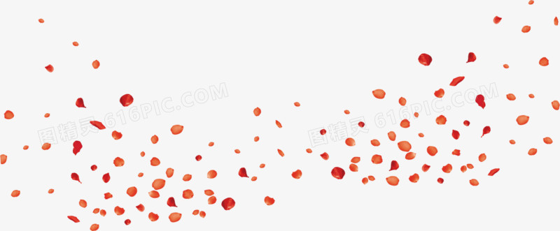 红色婚礼漂浮花瓣中国风