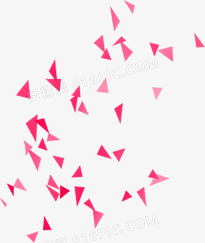 粉色三角形卡通漂浮设计图形