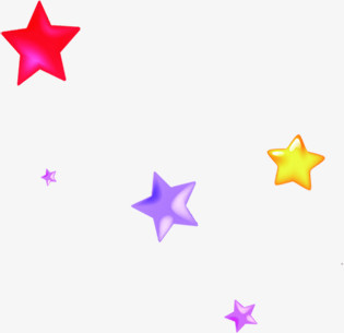 彩色星星春节素材