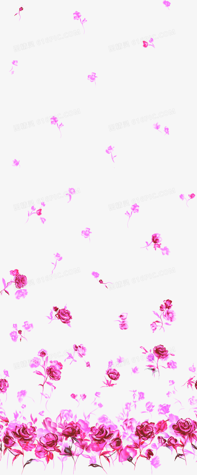 粉色涂鸦花朵海报