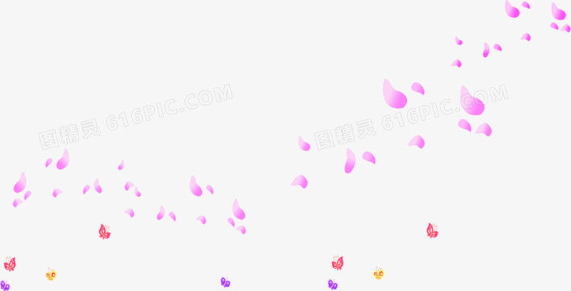粉色卡通唯美漂浮花瓣