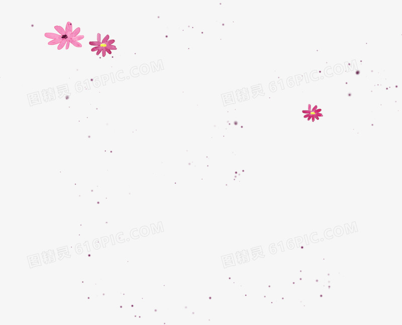 可爱漂浮粉色花朵